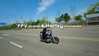 Motor Cycle Follow / 할리 데이비슨 / Harley Davidson /  FPV 드론 촬영