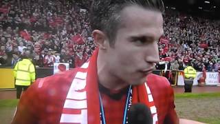 Robin Van Persie INTERVIEW After Winning His First Ever Premier League Title - 12/05/13