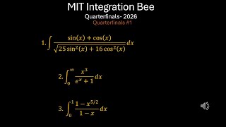 2026 MIT Integration Bee- Quarterfinals 1