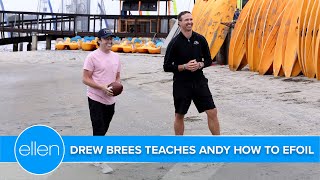 Drew Brees Teaches Average Andy How to eFoil