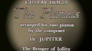 Holst: The Planets for 2 Pianos - IV. Jupiter