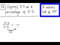 Expressing One Quantity as a Percentage of Another (Grade D/Level 6) Expressing One Quantity as a Percentage of Another (Grade D/Level 6)