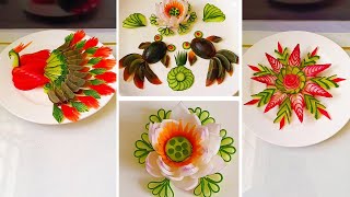 🌸😍Carve Cucumbers Into Flower Platters|China's Best Knife Skills|Vegetable Carving Art