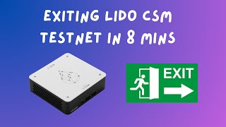 Exiting your ETH validators in under 8 minutes (TESTNET ONLY)