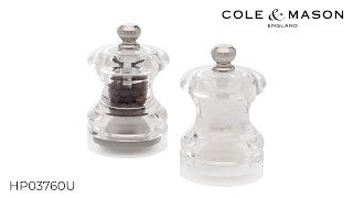 Cole \u0026 Mason Button Mini Salt \u0026 Pepper Mill Gift Set - (HP03760U)