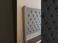 Noah Queen Size Gray Fabric Bed w 69 Inch Tall Tufted Headboard. LDHFurniture.Shop