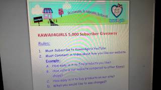 KAWAII4GIRLS 5,000 SUBSCRIBER GIVEAWAY (See Description)