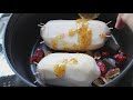 🏵 english 英文 stuffed lotus root with sticky rice 桂花糯米藕 蜜汁糖藕 chinese appetizer 中式冷盘甜点 快速灌米窍门