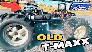 25 Year Old Abused Nitro - Original Traxxas T-Maxx - Does it have Anything Left? TOP SPEED RUN