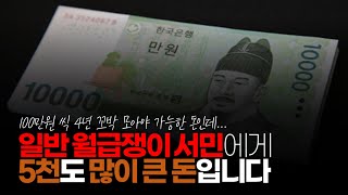 (※시청자댓글) 일반 월급쟁이 서민들한테는 일억은 말할 것도 없고 오천도 많이 큰 돈입니다.