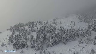 Drone - Σέττα Ευβοια - 19-1-2016 Χιονισμένα έλατα, βουνά, χωριά * από ψηλά