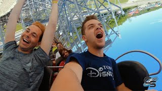 Hades 360 Front Row Rider Cam Reaction Mt. Olympus Theme Park