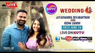 Chicago | Wedding Ceremony of Reema Gandhi and JayaChandra Devabakthuni on June 24 - 9 am| KVTV.COM