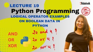 Logical operator examples on Boolean data type #education #coding #python #boolean #and #or #xor