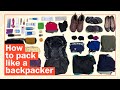 How to pack for backpacking around the world