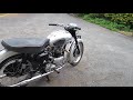 triumph t110 silver . running