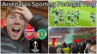 3,000 SPORTING FANS GO CRAZY AS THEY BEAT ARSENAL ON PENALTIES! | Arsenal vs Sporting Portugal Vlog