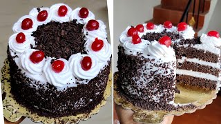 குக்கரில் பிளாக் பாரஸ்ட் கேக் செஞ்சு அசத்துங்க| No oven | black forest cake using pressure cooker