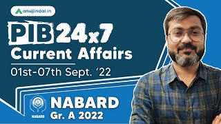 PIB Current Affairs 24*7 Current Affairs | RBI Grade B | September 01st-07th - Manish Sir