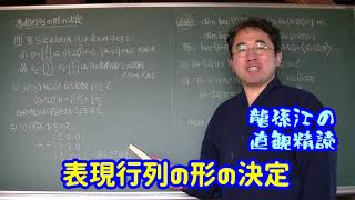 龍孫江の直観精読：表現行列の形の決定