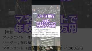 年収1,000万円に到達するのはいつ?~銀行編~ #shorts #年収 #24卒 #25卒 #就活 #転職