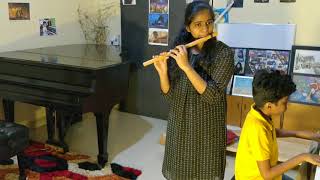 Amirthavarshini and Lydian plays oh oh megam vandhadho song