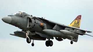 4Kᵁᴴᴰ RIAT 2019 Arrival 2x EAV-8B Harrier IIs Spanish Navy