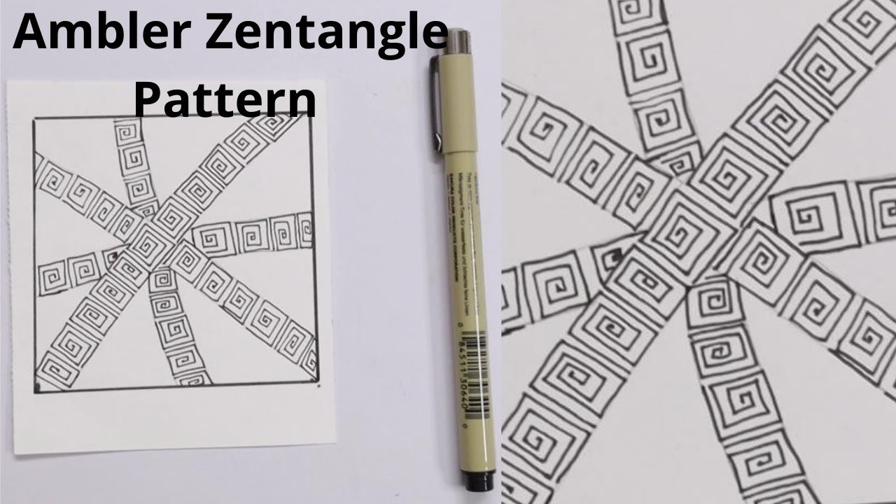 How To Draw Step By Step Ambler Geometric Tangle Patterns Ii Tangle Art