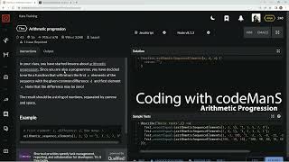 Codewars 7 kyu Arithmetic Progression JavaScript