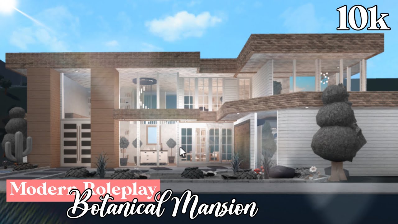 Roblox | Bloxburg: 10k Modern Aesthetic Botanical Mansion (EXTERIOR ...