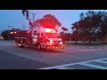 Port Orange Fire Rescue Squad Engine 73 Responding