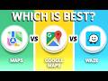 Maps vs Google Maps vs Waze (2026) - Which One Is BEST?