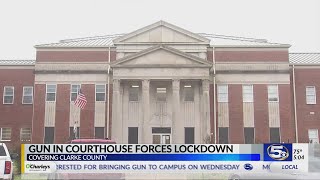 VIDEO: Clarke County Courthouse on lockdown after possible gun found in purse