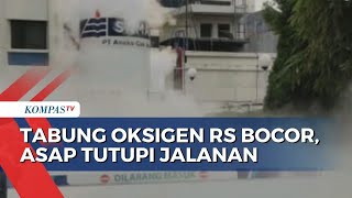 Terjadi Kebocoran, Kepulan Asap Gas Oksigen Rumah Sakit Menutupi Jalan Jatinegara