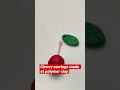 Cherry earrings made of polymer clay #cherry #earrings #polymerclay #shorts