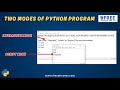 Python Programming Modes | Interactive Mode & Script Mode #python #computercourse #freenotes #notes
