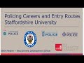 Policing Degree Apprenticeships Live Webinar with Staffordshire University