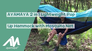 AYAMAYA 2 in 1 Lightweight Pop Up Hammock with Mosquito Net Review