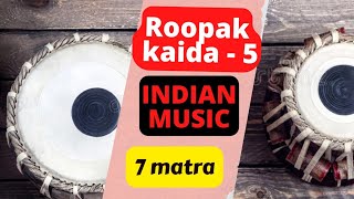 TABLA TAAL ROOPAK  7 MATRA KAYDA -5 | TABLA LESSON FOR BEGINNERS \u0026 INTERMEDIATE | TABLA TUTORIAL |