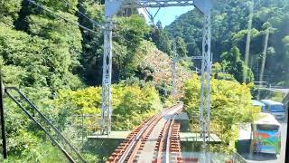 【叡山電車】山の中の前面展望（貴船口→鞍馬）Eizan Railway trains in Kyoto, JAPAN