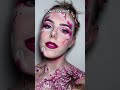 6 hours of makeup🤯 makeupartist makeup creativemua flowermakeup flowers pinkmakeup