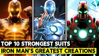 Top 10 Strongest Iron Man Suits! Too Strong For The MCU