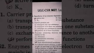 UGC-CSIR NET Life Sciences Questions #ytshorts #csirnet। #csirnet2025