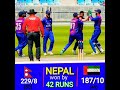 NEPAL WON BY 42 RUNS VS UAE ICC WORLD LEAGUE 2 #sports #icc #nepal #shorts