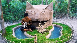 Collect Homeless Big Cats Building Mud Kitten Head House