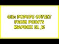 GIS: Popups offset from points Mapbox GL JS