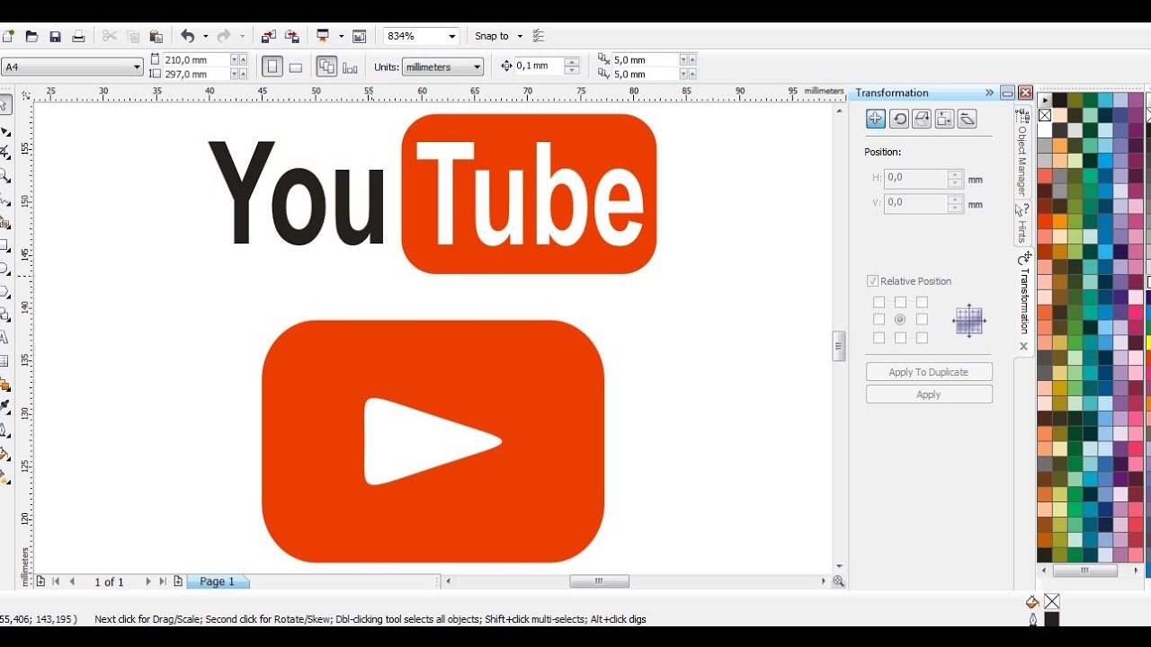 Cara Mudah Membuat Logo YouTube Di CorelDRAW | Belajar CorelDRAW - YouTube