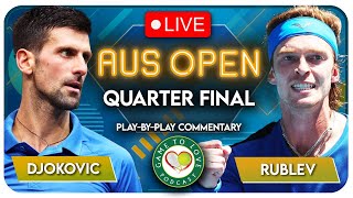DJOKOVIC vs RUBLEV | Australian Open 2023 | LIVE Tennis Play-by-Play Stream