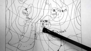 気象通報:天気図の描き方 A weather report: How to describe weather charts