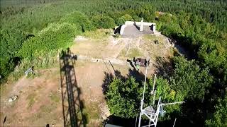 Lausche (793 m) - 360 Grad Panorama vom Antennenmast gefilmt / Zittauer Gebirge